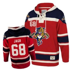 Premier Old Time Hockey Adult Jaromir Jagr Sawyer Hooded Sweatshirt Jersey - NHL 68 Florida Panthers