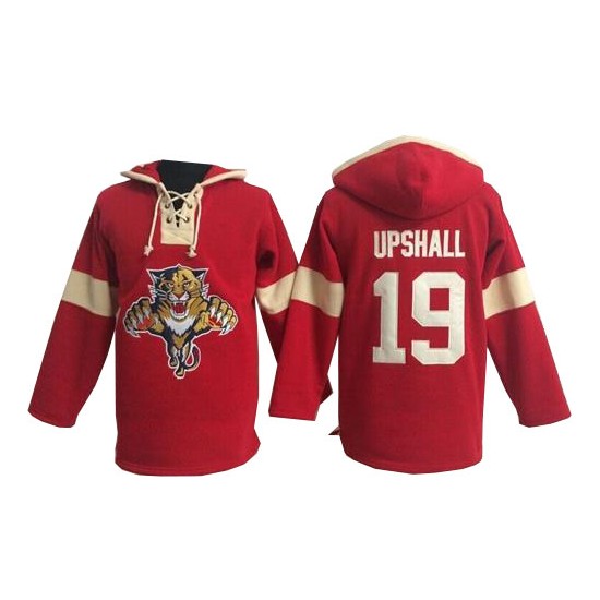 شد البشرة Old Time Hockey Florida Panthers #19 Scottie Upshall Red Hoodie سماعات سلك