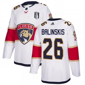 Authentic Adidas Adult Uvis Balinskis White Away 2023 Stanley Cup Final Jersey - NHL Florida Panthers