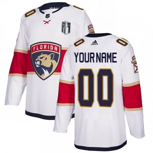 Authentic Adidas Adult Custom White Custom Away 2023 Stanley Cup Final Jersey - NHL Florida Panthers