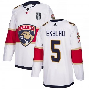 Authentic Adidas Adult Aaron Ekblad White Away 2023 Stanley Cup Final Jersey - NHL Florida Panthers