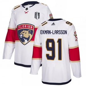 Authentic Adidas Adult Oliver Ekman-Larsson White Away 2023 Stanley Cup Final Jersey - NHL Florida Panthers