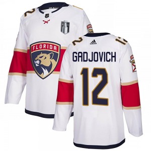 Authentic Adidas Adult Jonah Gadjovich White Away 2023 Stanley Cup Final Jersey - NHL Florida Panthers