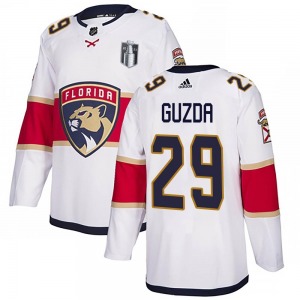 Authentic Adidas Adult Mack Guzda White Away 2023 Stanley Cup Final Jersey - NHL Florida Panthers