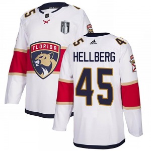 Authentic Adidas Adult Magnus Hellberg White Away 2023 Stanley Cup Final Jersey - NHL Florida Panthers