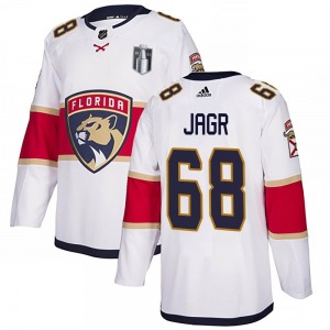 Authentic Adidas Adult Jaromir Jagr White Away 2023 Stanley Cup Final Jersey - NHL Florida Panthers