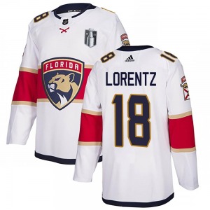 Authentic Adidas Adult Steven Lorentz White Away 2023 Stanley Cup Final Jersey - NHL Florida Panthers