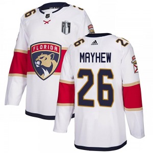 Authentic Adidas Adult Gerry Mayhew White Away 2023 Stanley Cup Final Jersey - NHL Florida Panthers