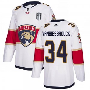Authentic Adidas Adult John Vanbiesbrouck White Away 2023 Stanley Cup Final Jersey - NHL Florida Panthers