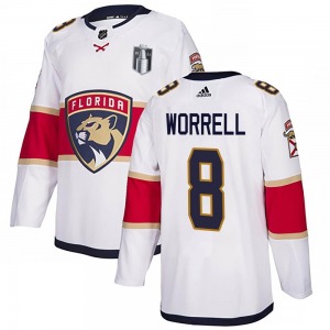 Authentic Adidas Adult Peter Worrell White Away 2023 Stanley Cup Final Jersey - NHL Florida Panthers