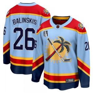 Breakaway Fanatics Branded Youth Uvis Balinskis Light Blue Special Edition 2.0 2023 Stanley Cup Final Jersey - NHL Florida Panth