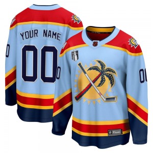 Breakaway Fanatics Branded Youth Custom Light Blue Custom Special Edition 2.0 2023 Stanley Cup Final Jersey - NHL Florida Panthe