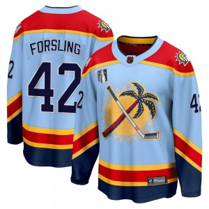 Breakaway Fanatics Branded Youth Gustav Forsling Light Blue Special Edition 2.0 2023 Stanley Cup Final Jersey - NHL Florida Pant
