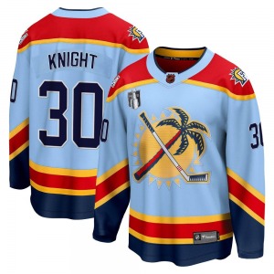 Breakaway Fanatics Branded Youth Spencer Knight Light Blue Special Edition 2.0 2023 Stanley Cup Final Jersey - NHL Florida Panth