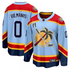 Breakaway Fanatics Branded Youth Sandis Vilmanis Light Blue Special Edition 2.0 2023 Stanley Cup Final Jersey - NHL Florida Pant
