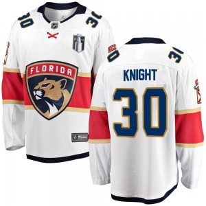 Breakaway Fanatics Branded Adult Spencer Knight White Away 2023 Stanley Cup Final Jersey - NHL Florida Panthers