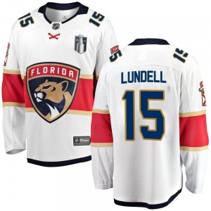 Breakaway Fanatics Branded Adult Anton Lundell White Away 2023 Stanley Cup Final Jersey - NHL Florida Panthers