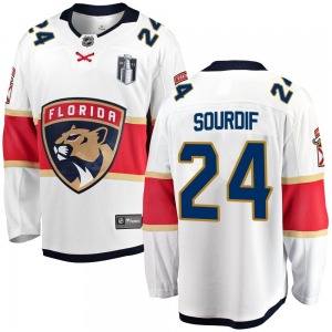 Breakaway Fanatics Branded Adult Justin Sourdif White Away 2023 Stanley Cup Final Jersey - NHL Florida Panthers