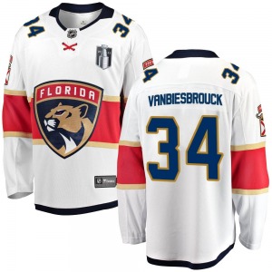 Breakaway Fanatics Branded Adult John Vanbiesbrouck White Away 2023 Stanley Cup Final Jersey - NHL Florida Panthers
