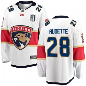 Breakaway Fanatics Branded Youth Donald Audette White Away 2023 Stanley Cup Final Jersey - NHL Florida Panthers