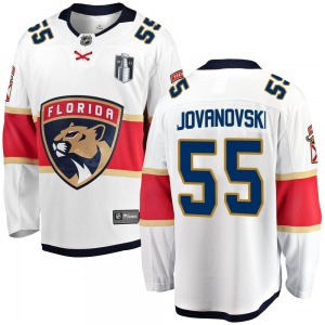 Breakaway Fanatics Branded Youth Ed Jovanovski White Away 2023 Stanley Cup Final Jersey - NHL Florida Panthers