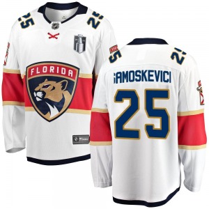 Breakaway Fanatics Branded Youth Mackie Samoskevich White Away 2023 Stanley Cup Final Jersey - NHL Florida Panthers