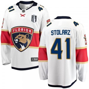 Breakaway Fanatics Branded Youth Anthony Stolarz White Away 2023 Stanley Cup Final Jersey - NHL Florida Panthers