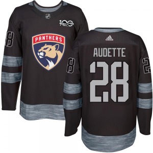 Authentic Youth Donald Audette Black 1917-2017 100th Anniversary Jersey - NHL Florida Panthers