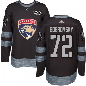 Authentic Youth Sergei Bobrovsky Black 1917-2017 100th Anniversary Jersey - NHL Florida Panthers