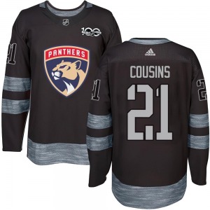 Authentic Youth Nick Cousins Black 1917-2017 100th Anniversary Jersey - NHL Florida Panthers