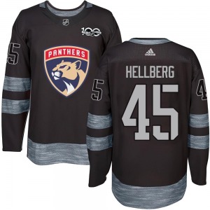 Authentic Youth Magnus Hellberg Black 1917-2017 100th Anniversary Jersey - NHL Florida Panthers