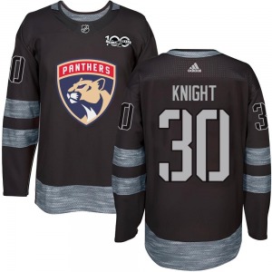 Authentic Youth Spencer Knight Black 1917-2017 100th Anniversary Jersey - NHL Florida Panthers