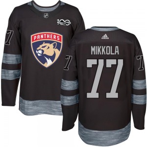 Authentic Youth Niko Mikkola Black 1917-2017 100th Anniversary Jersey - NHL Florida Panthers