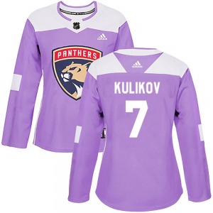 Authentic Adidas Women's Dmitry Kulikov Purple Fights Cancer Practice Jersey - NHL Florida Panthers