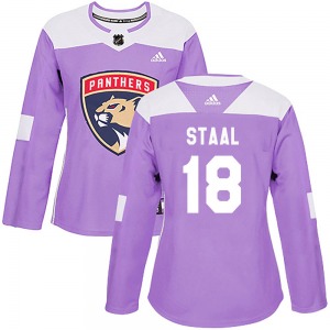 Authentic Adidas Women's Marc Staal Purple Fights Cancer Practice Jersey - NHL Florida Panthers