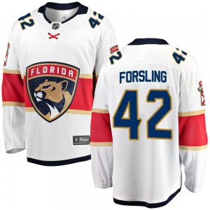 Breakaway Fanatics Branded Adult Gustav Forsling White Away Jersey - NHL Florida Panthers