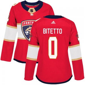 Authentic Adidas Women's Anthony Bitetto Red Home Jersey - NHL Florida Panthers