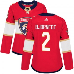 Authentic Adidas Women's Tobias Bjornfot Red Home Jersey - NHL Florida Panthers