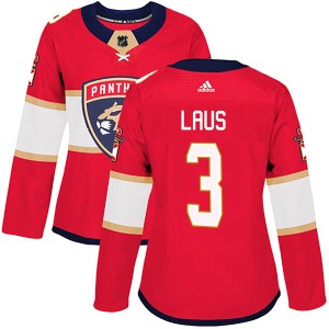 Authentic Adidas Women's Paul Laus Red Home Jersey - NHL Florida Panthers
