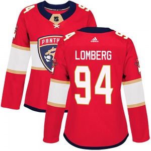 Authentic Adidas Women's Ryan Lomberg Red Home Jersey - NHL Florida Panthers