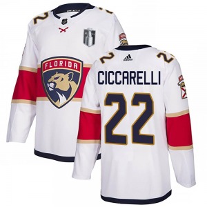 Authentic Adidas Youth Dino Ciccarelli White Away 2023 Stanley Cup Final Jersey - NHL Florida Panthers
