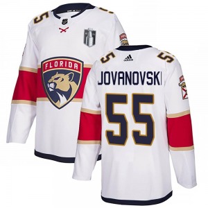 Authentic Adidas Youth Ed Jovanovski White Away 2023 Stanley Cup Final Jersey - NHL Florida Panthers