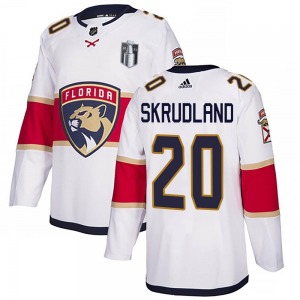 Authentic Adidas Youth Brian Skrudland White Away 2023 Stanley Cup Final Jersey - NHL Florida Panthers