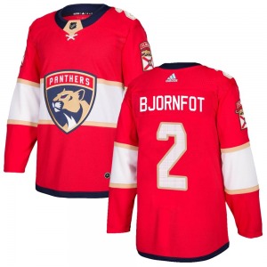 Authentic Adidas Adult Tobias Bjornfot Red Home Jersey - NHL Florida Panthers