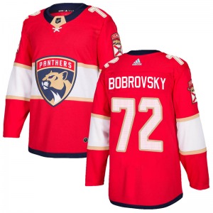 Authentic Adidas Adult Sergei Bobrovsky Red Home Jersey - NHL Florida Panthers