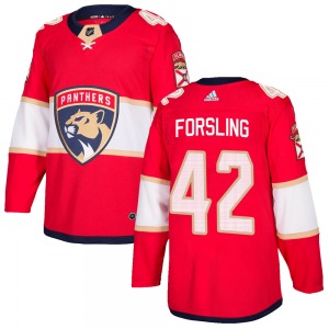 Authentic Adidas Adult Gustav Forsling Red Home Jersey - NHL Florida Panthers