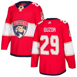 Authentic Adidas Adult Mack Guzda Red Home Jersey - NHL Florida Panthers