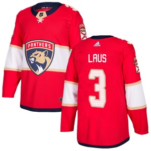Authentic Adidas Adult Paul Laus Red Home Jersey - NHL Florida Panthers