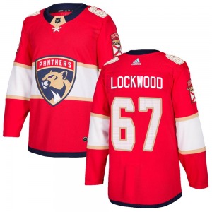 Authentic Adidas Adult William Lockwood Red Home Jersey - NHL Florida Panthers