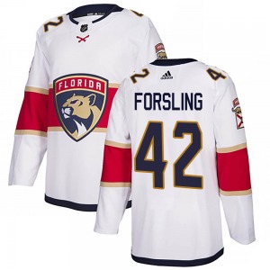 Authentic Adidas Adult Gustav Forsling White Away Jersey - NHL Florida Panthers